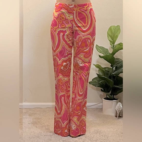 NWT Trina Turk Multicolor Wide Leg Pant - Picture 1 of 9